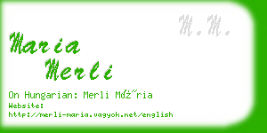 maria merli business card